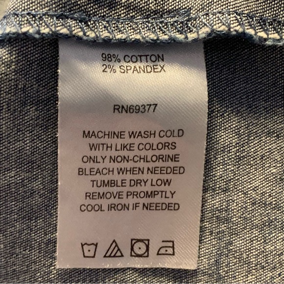 Women’s 16 BROOKE SHIELDS Denim Dress Full Button Belted Pockets Collared EXC - Picture 16 of 16